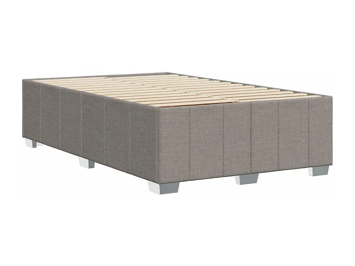Estructura de cama de tela gris taupe 120x200 cm