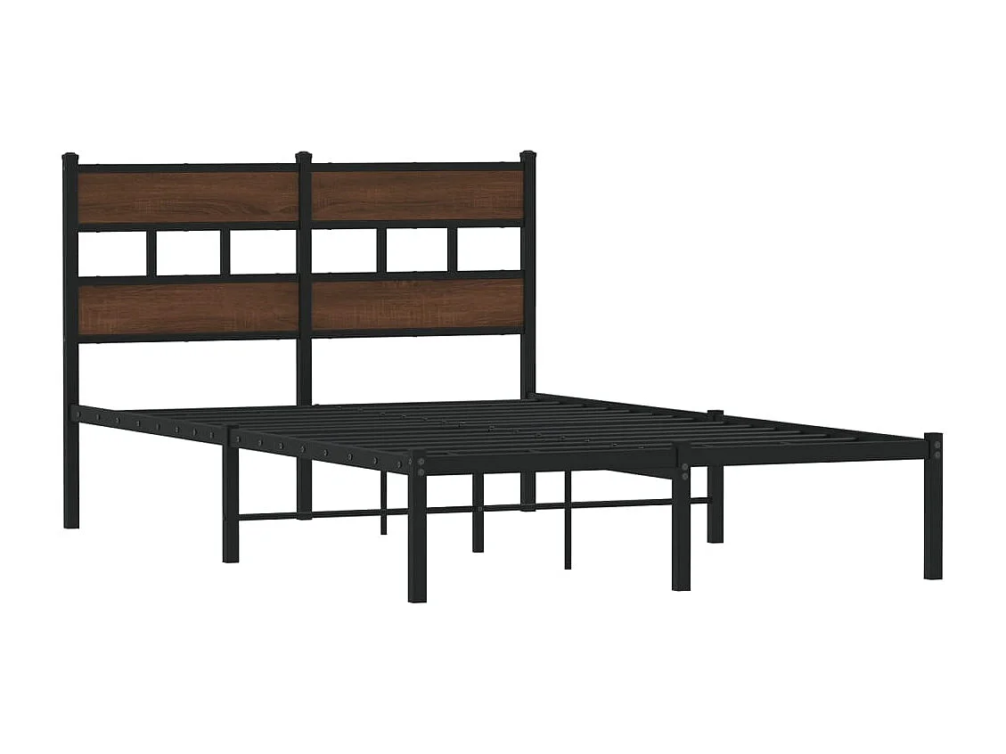 Cama sem colchão com cabeceira 120x200 cm carvalho castanho