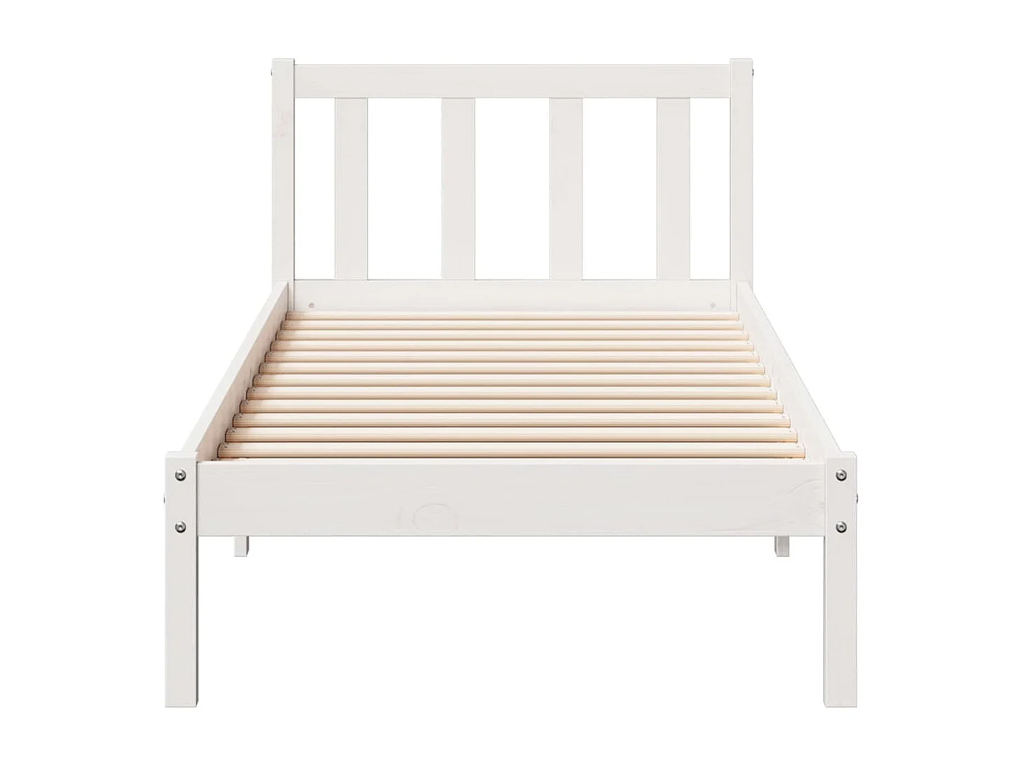 Cama extralarga sin colchón madera maciza pino blanca 80x210 cm