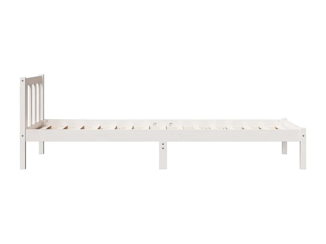 Cama extralarga sin colchón madera maciza pino blanca 80x210 cm