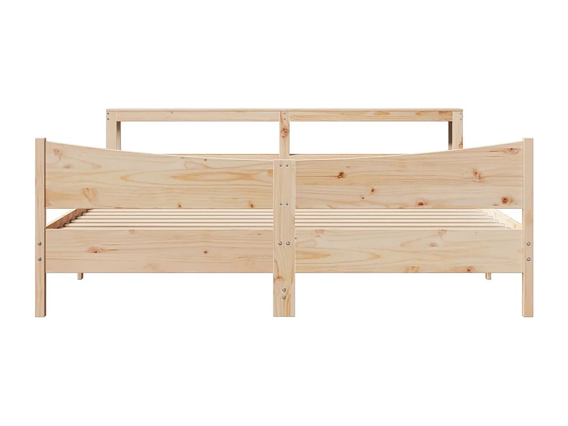 Estrutura de cama com cabeceira 180x200 cm pinho maciço