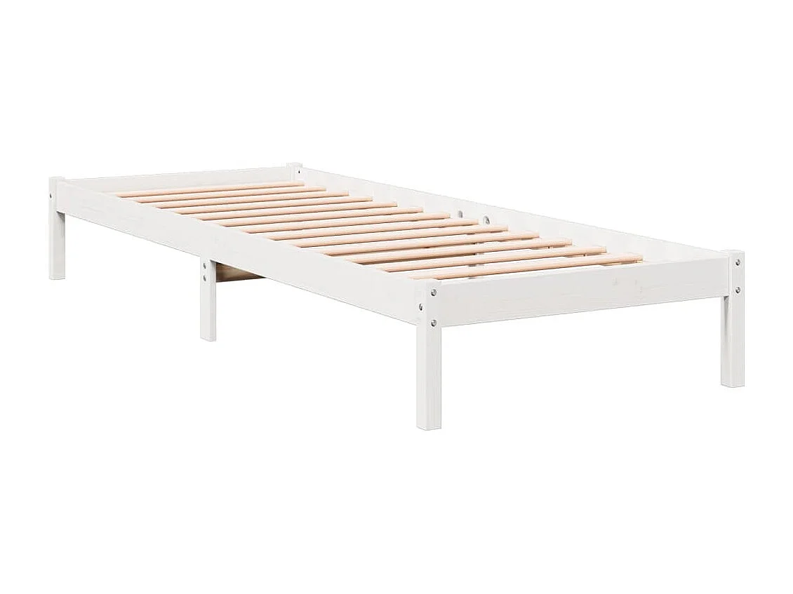Cadre de lit extra long sans matelas 90x220 cm bois massif pin