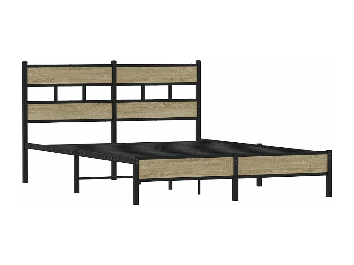 Cadre de lit sans matelas chêne sonoma 140x200 cm
