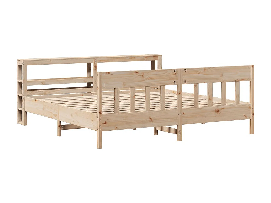 Cadre de lit sans matelas 180x200 cm bois massif de pin