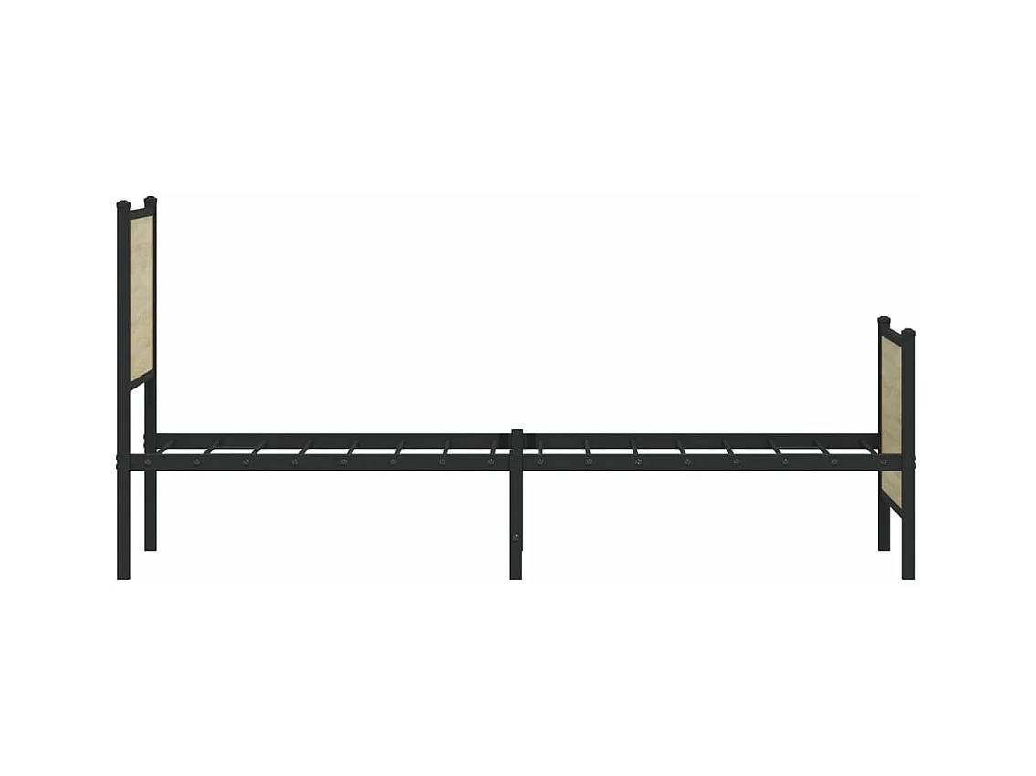Estructura de cama sin colchón metal roble Sonoma 140x200 cm