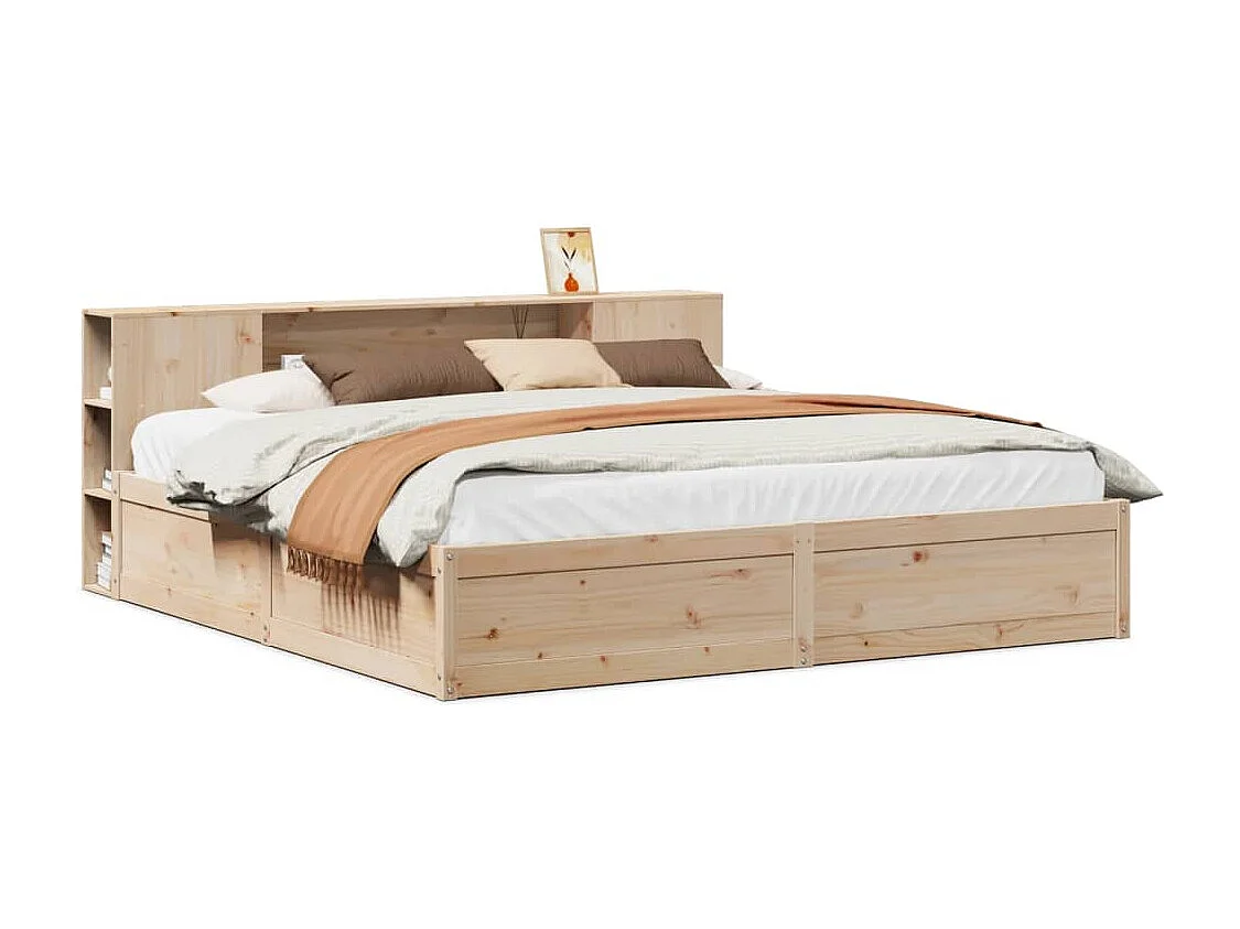 Cadre de lit sans matelas 200x200 cm bois massif de pin