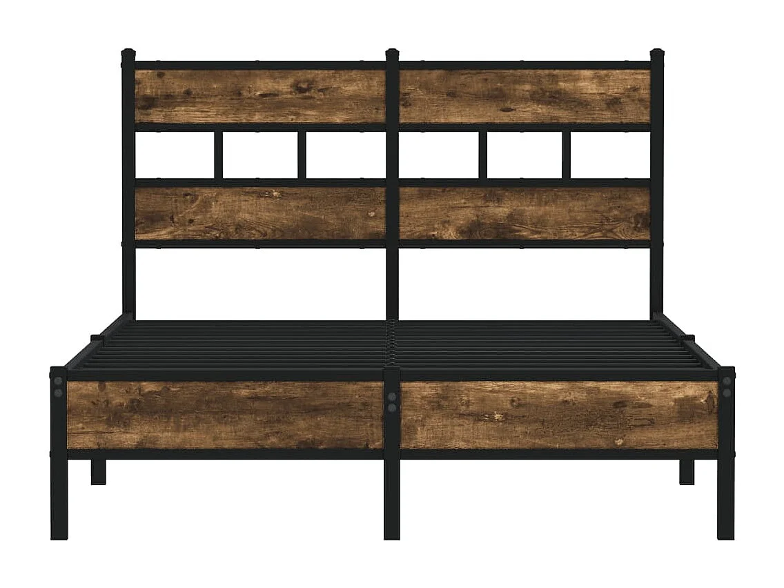 Estructura cama con cabecero sin colchón roble Sonoma 120x200cm