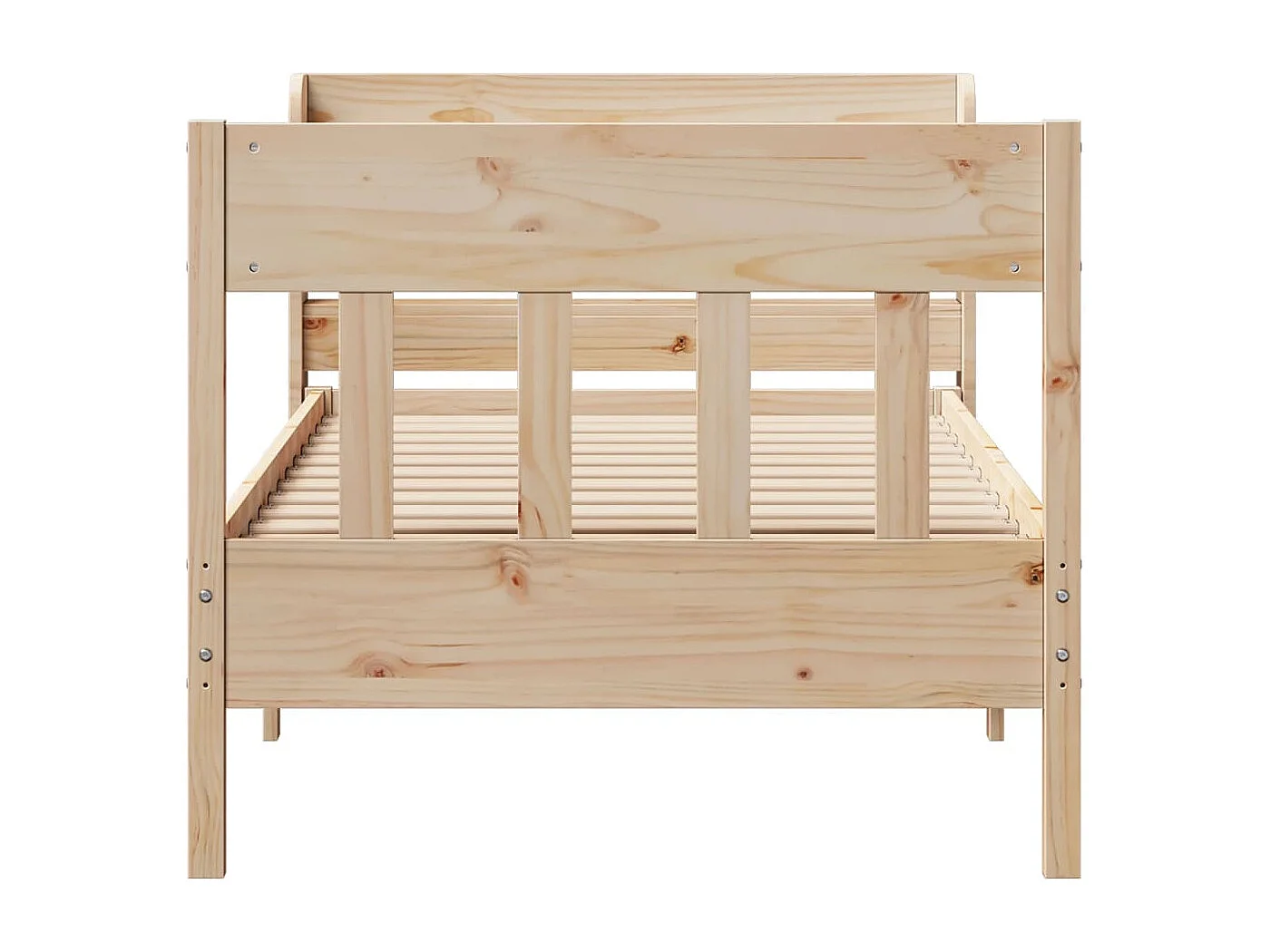 Estructura de cama sin colchón madera maciza de pino 90x200 cm