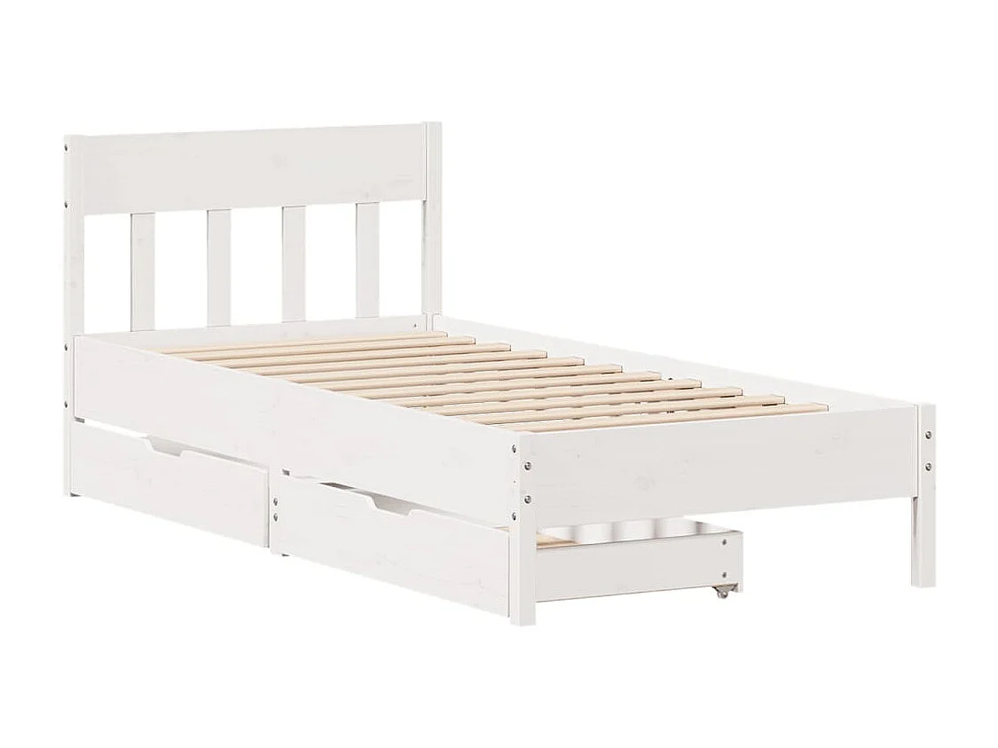 Estructura cama sin colchón madera maciza pino blanca 100x200cm