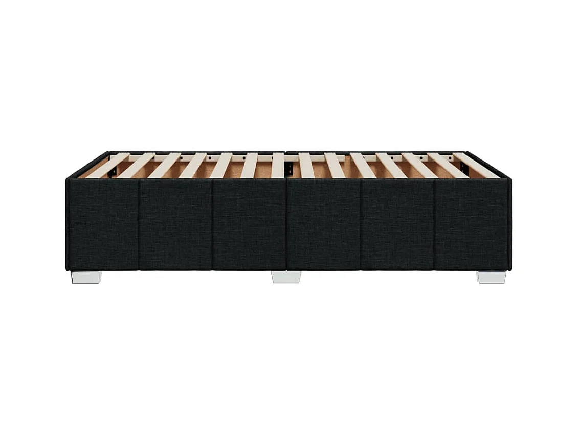 Cadre de lit sans matelas noir 100x200 cm tissu