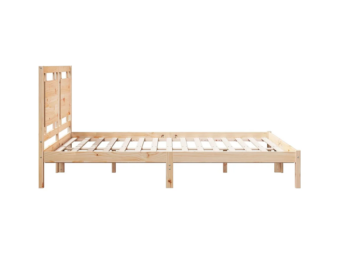 Cadre de lit extra long sans matelas 140x220 cm bois massif
