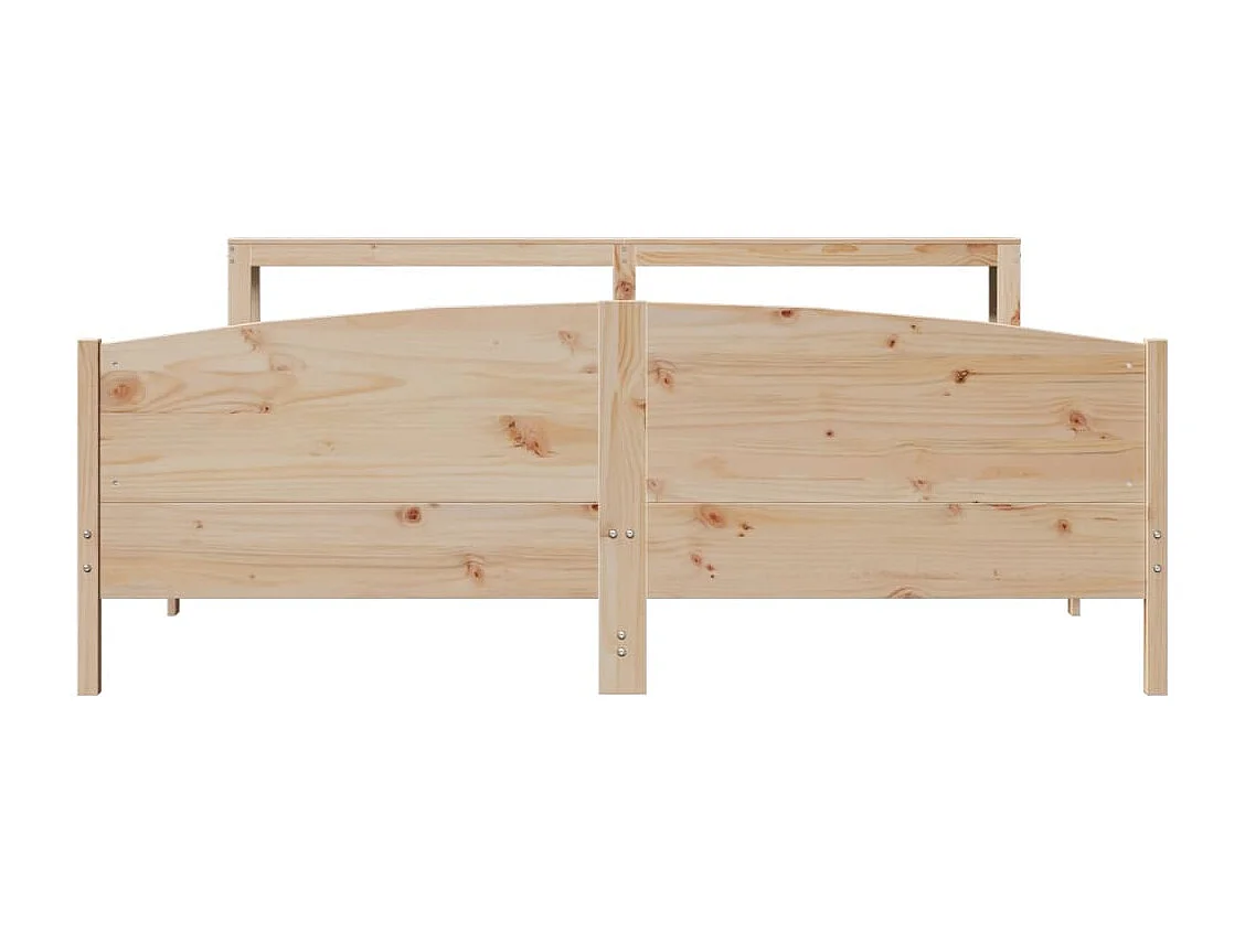 Cama sem colchão 200x200 cm madeira de pinho maciça
