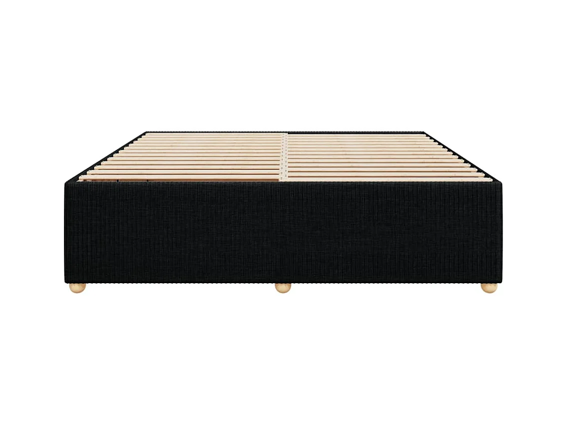 Cama sin colchón tela negro 180x200 cm