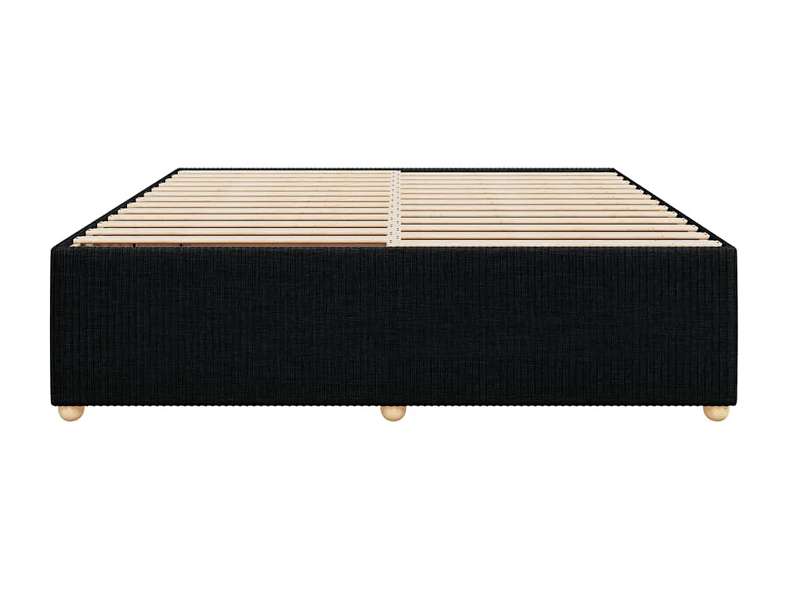 Estrutura de cama sem colchão 180x200 cm tecido preto
