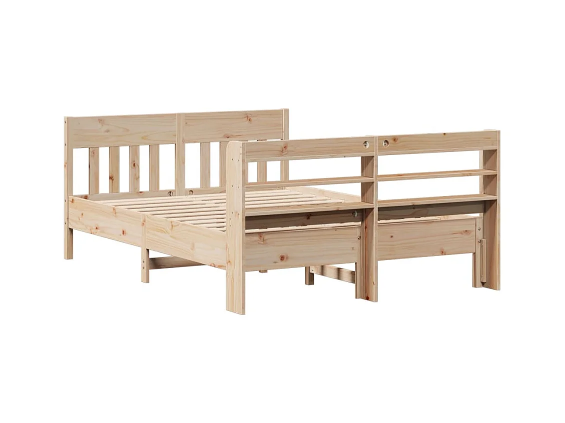 Cadre de lit sans matelas 160x200 cm bois massif de pin