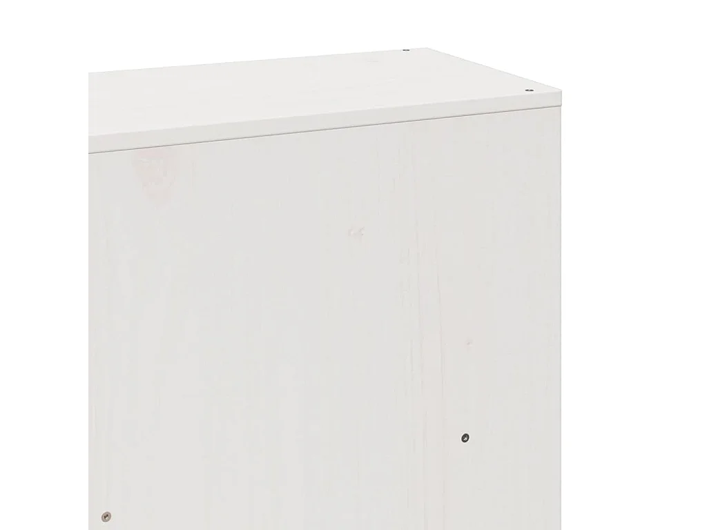 Cadre de lit sans matelas blanc 200x200 cm bois massif de pin