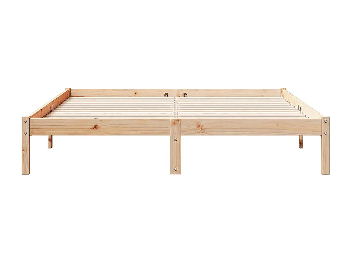 Cama extra longa sem colchão 140x210 cm madeira de pinho maciça