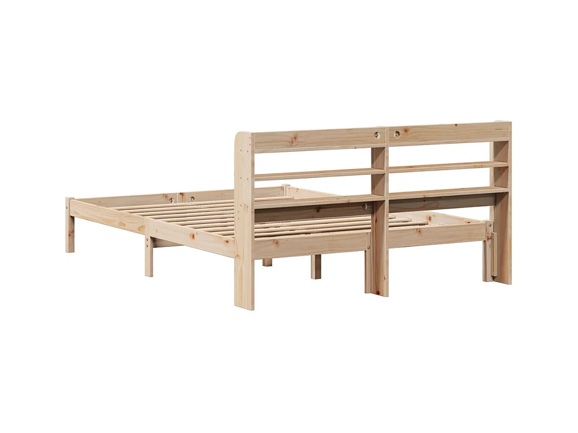 Cadre de lit sans matelas 150x200 cm bois de pin massif