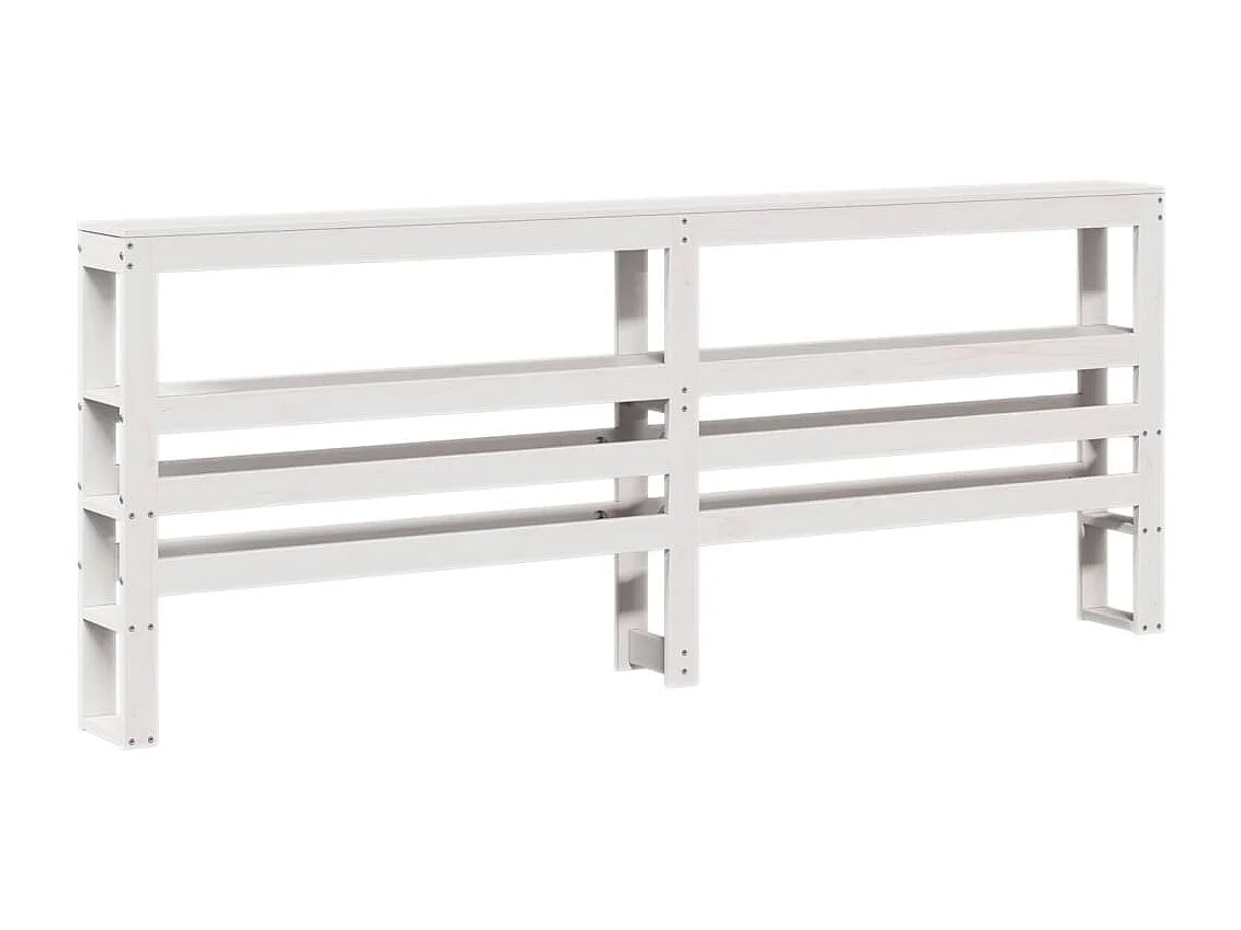 Estructura de cama con cabecero madera de pino blanco 200x200cm