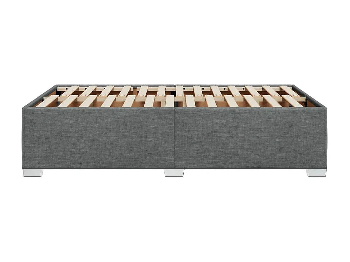 Cadre de lit gris foncé 120x190 cm tissu