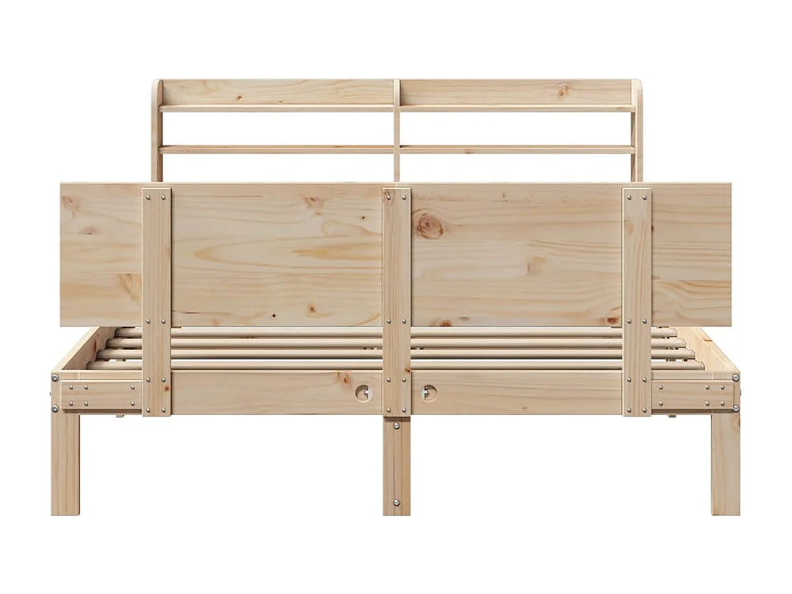 Cadre de lit avec tête de lit 120x200 cm bois de pin massif