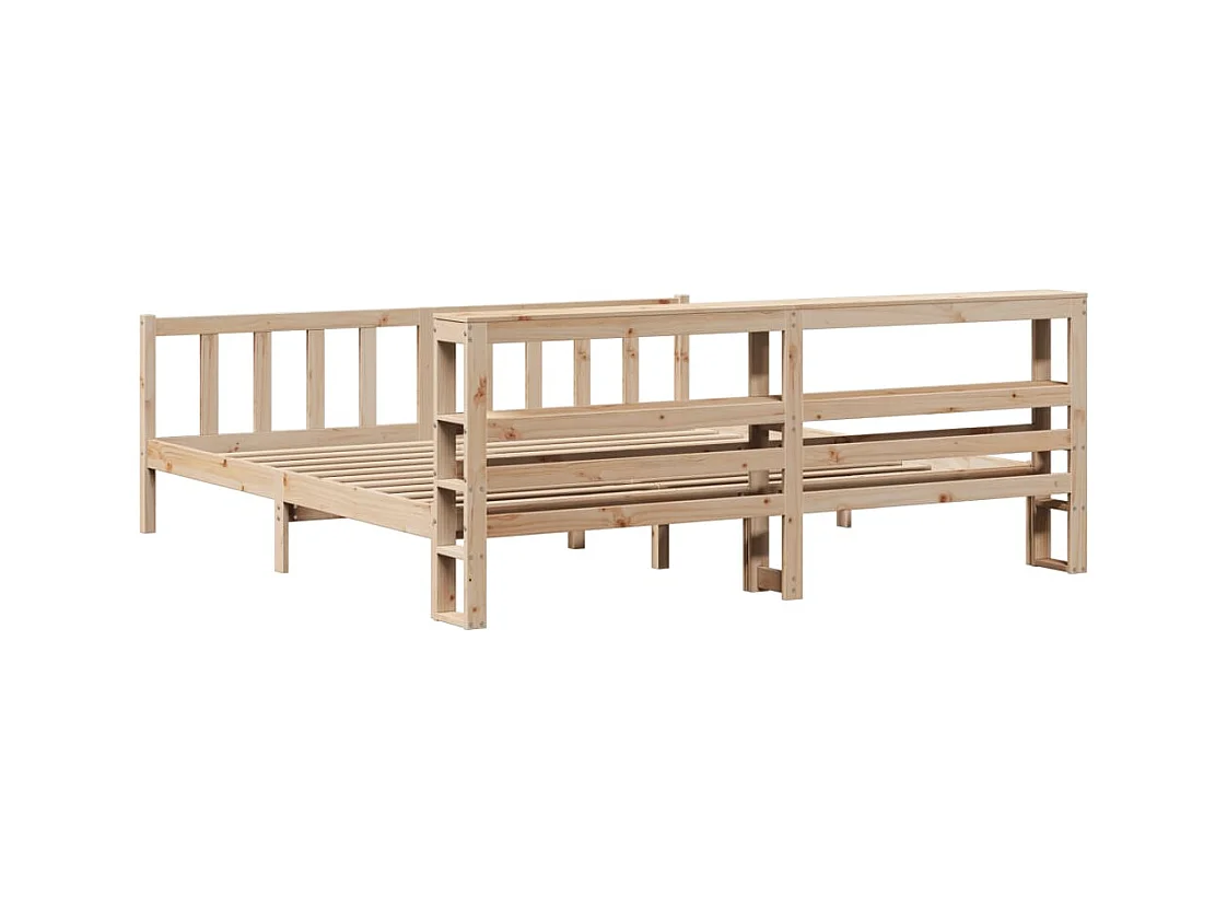 Cadre de lit sans matelas 180x200 cm bois massif de pin