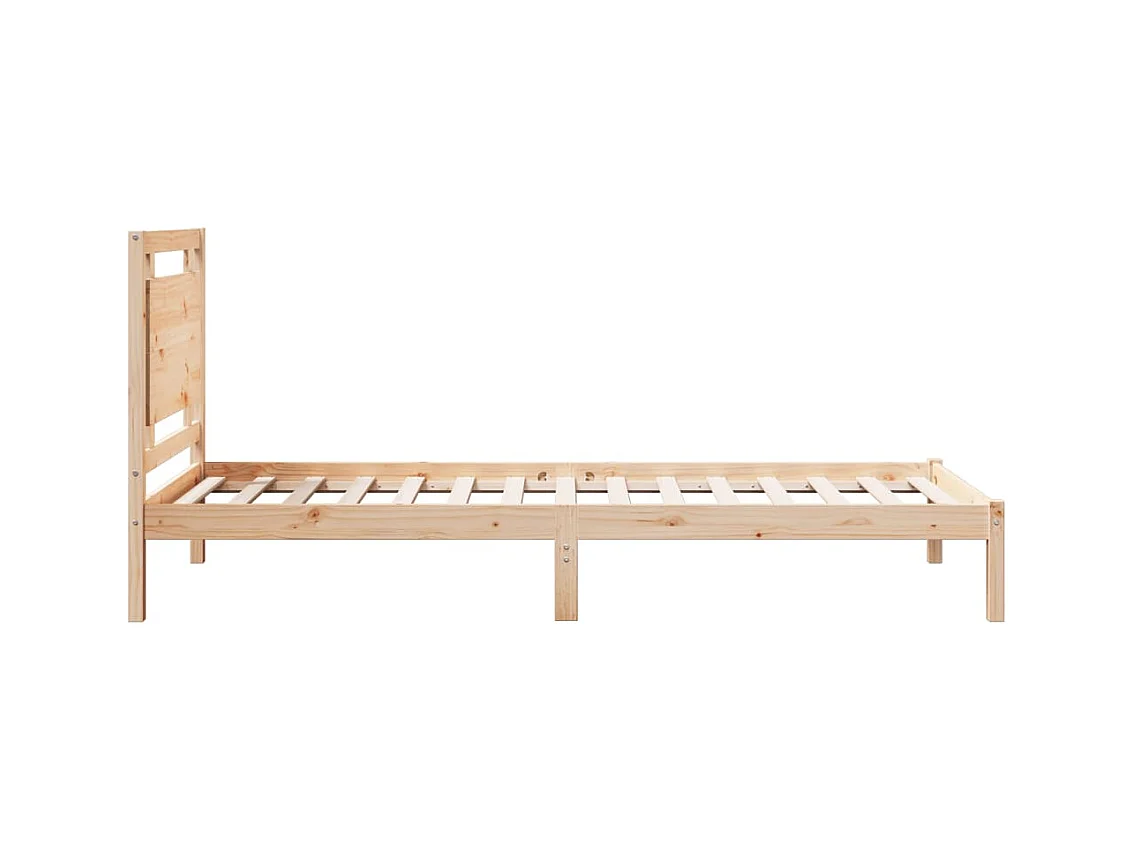 Cadre de lit extra long sans matelas 100x210 cm bois massif