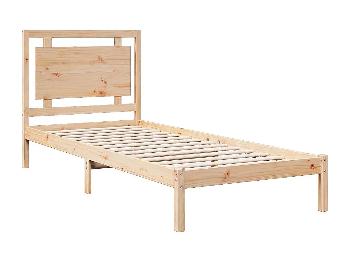 Cama extralarga sin colchón madera maciza 100x210 cm