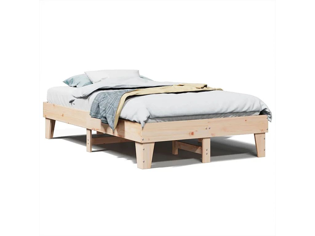 Cama sem colchão 120x190 cm madeira de pinho maciça