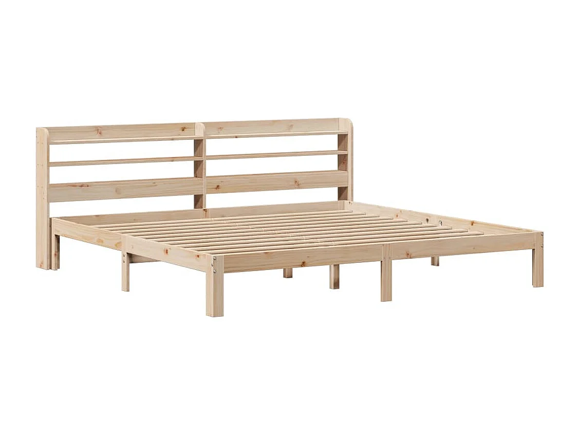 Cadre de lit avec tête de lit 200x200 cm Bois de pin massif