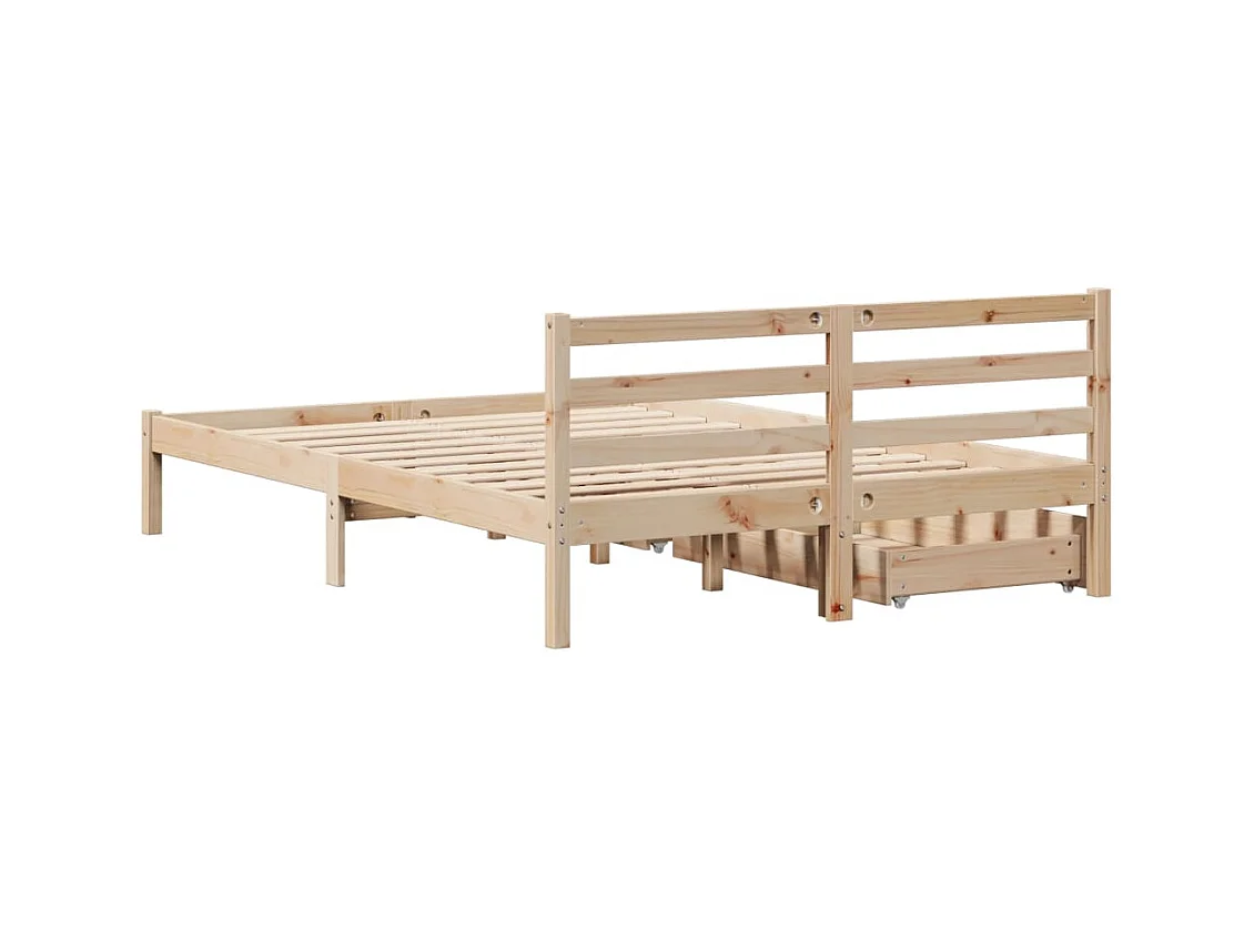 Cadre de lit sans matelas 140x200 cm bois massif de pin