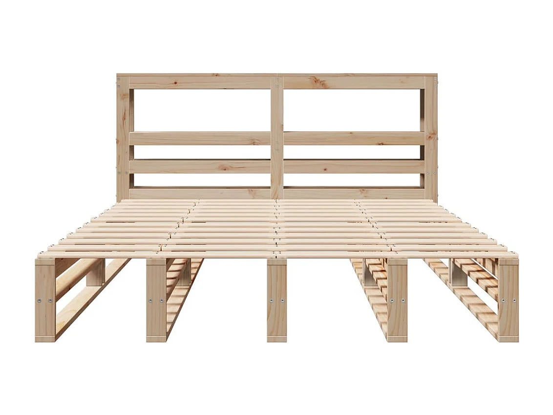 Cadre de lit sans matelas 140x190 cm bois de pin massif