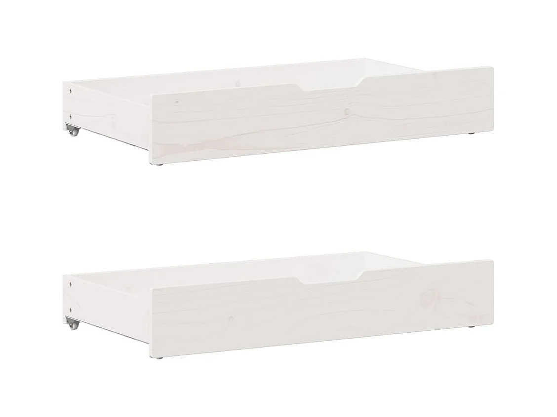 Cadre de lit sans matelas blanc 200x200 cm bois massif de pin
