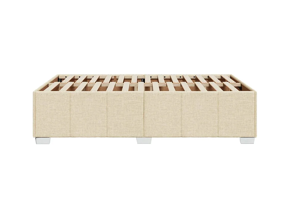 Cadre de lit Crème 120 x 200 cm Tissu