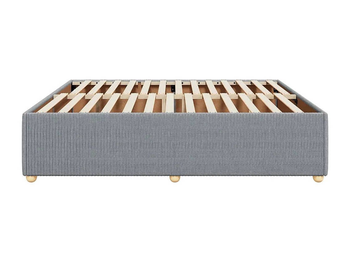 Cadre de lit sans matelas gris clair 180x200 cm tissu