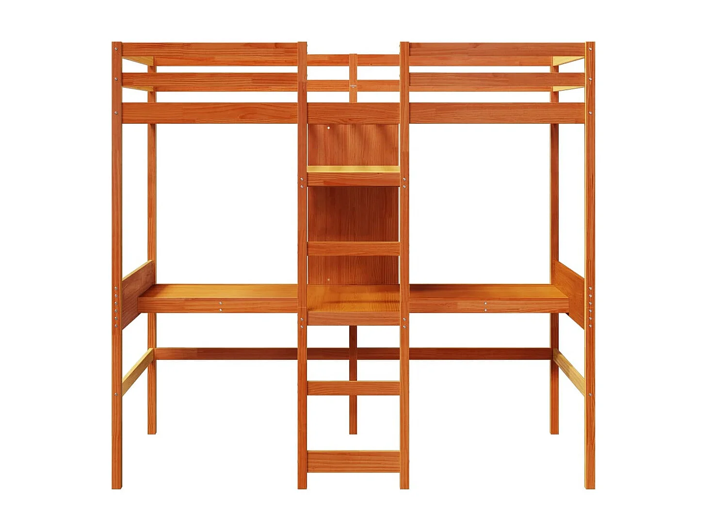 Cadre de lit superposé sans matelas 75x190cm bois de pin massif