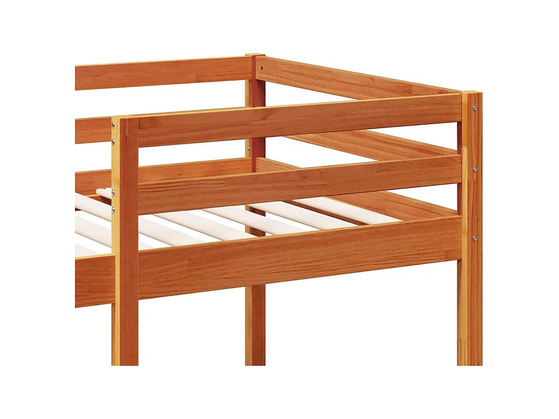 Cadre de lit superposé sans matelas 75x190cm bois de pin massif