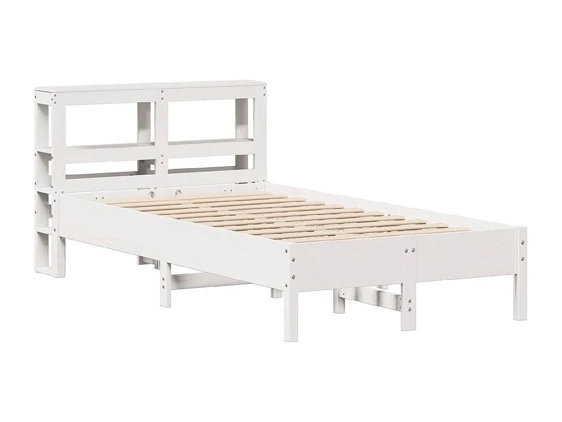 Cadre de lit sans matelas blanc 120x200 cm bois de pin massif