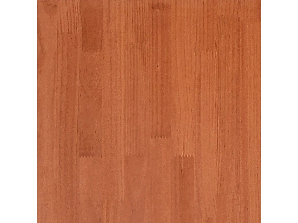 Cama sin colchón madera maciza de pino marrón cera 140x200 cm