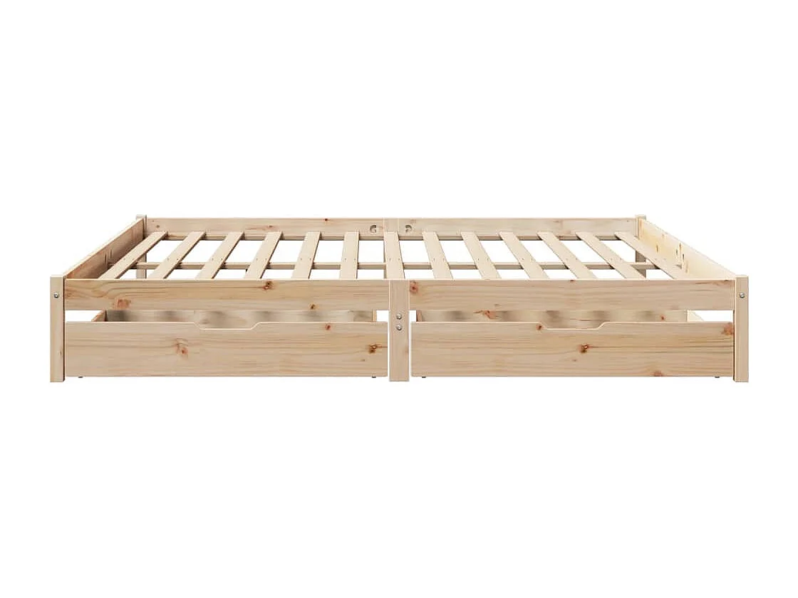 Estructura de cama sin colchón madera maciza de pino 180x200 cm