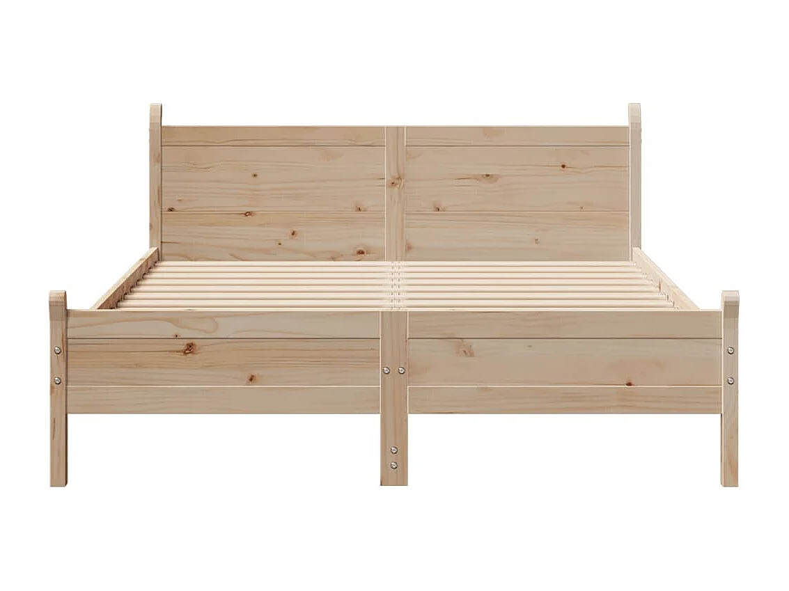 Estructura de cama sin colchón madera de pino blanco 150x200 cm