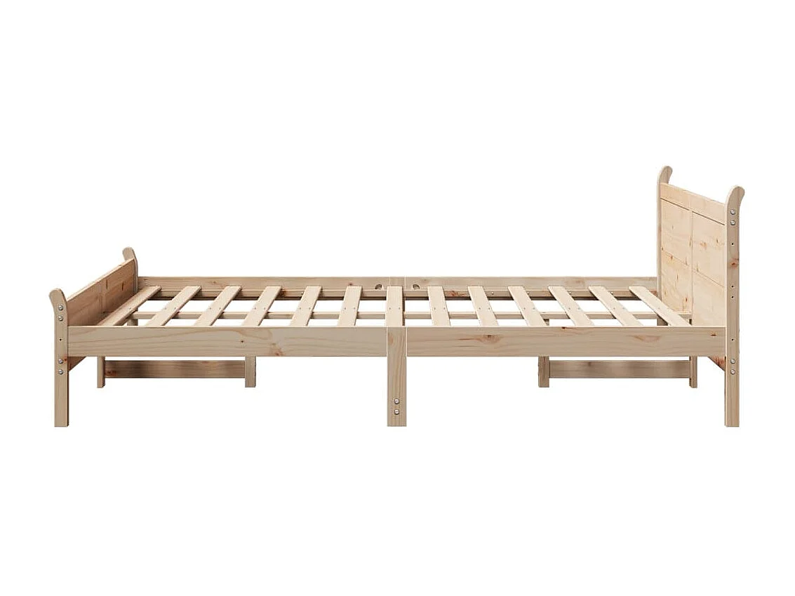 Estructura de cama sin colchón madera de pino blanco 150x200 cm