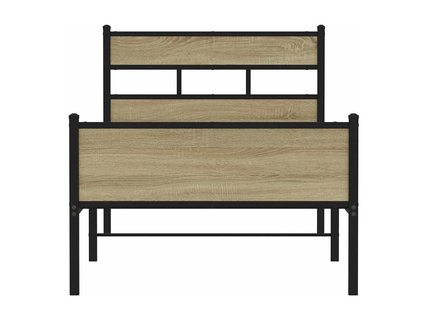 Estrutura cama s/ colchão derivados de madeira carvalho sonoma