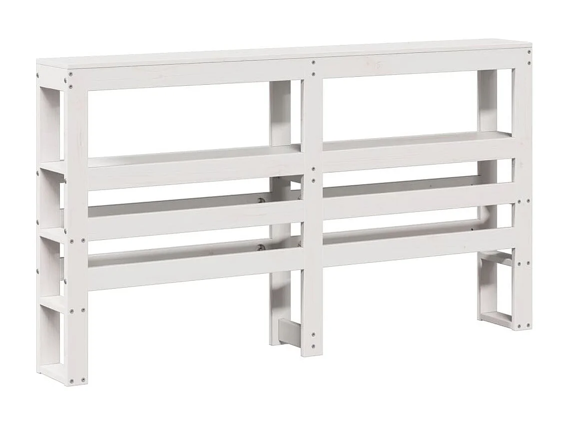 Estrutura cama c/ cabeceira 135x190 cm pinho maciço branco