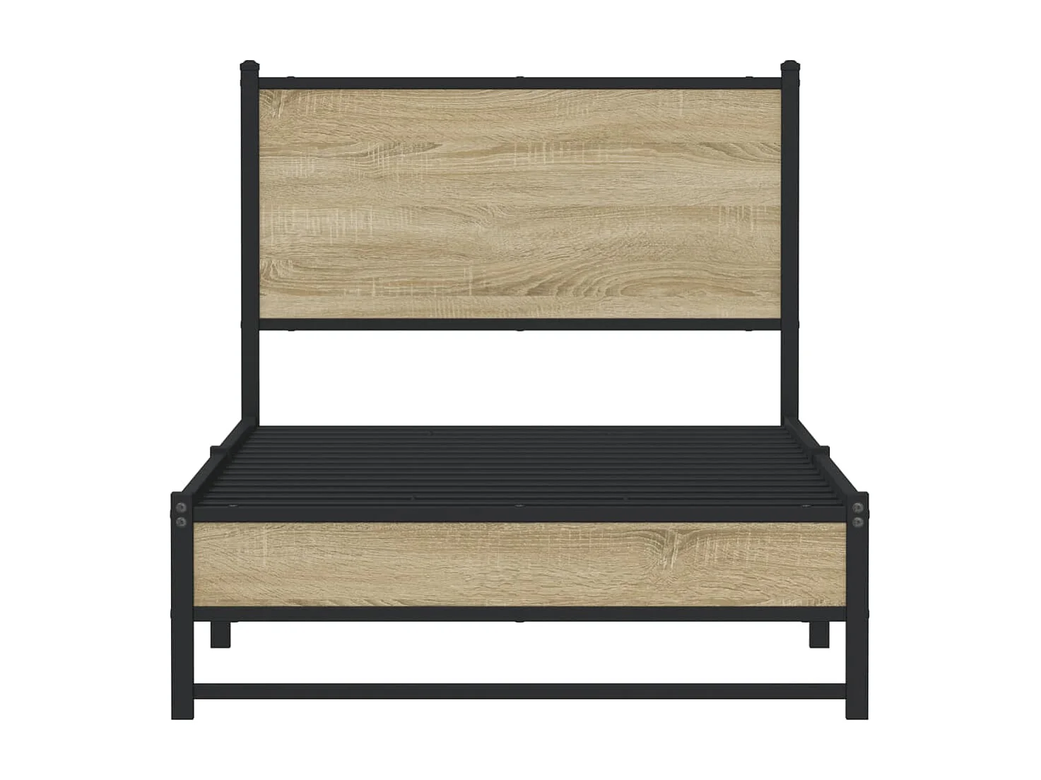 Cadre de lit en métal sans matelas chêne sonoma 80x200 cm