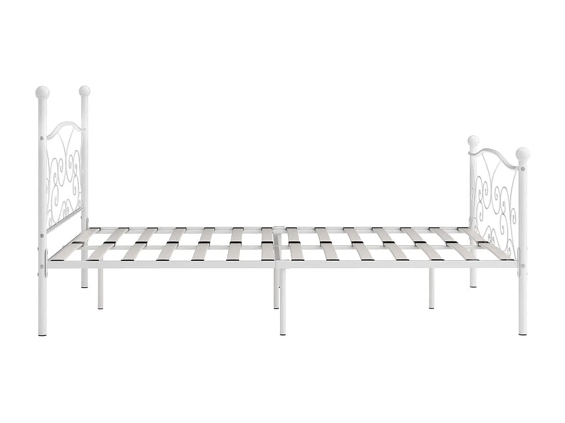 Estructura de cama con somier metal blanco 180x200 cm