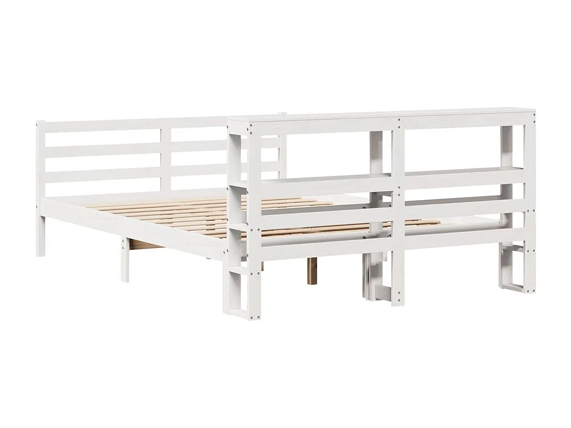 Estructura de cama sin colchón madera maciza de pino 160x200 cm