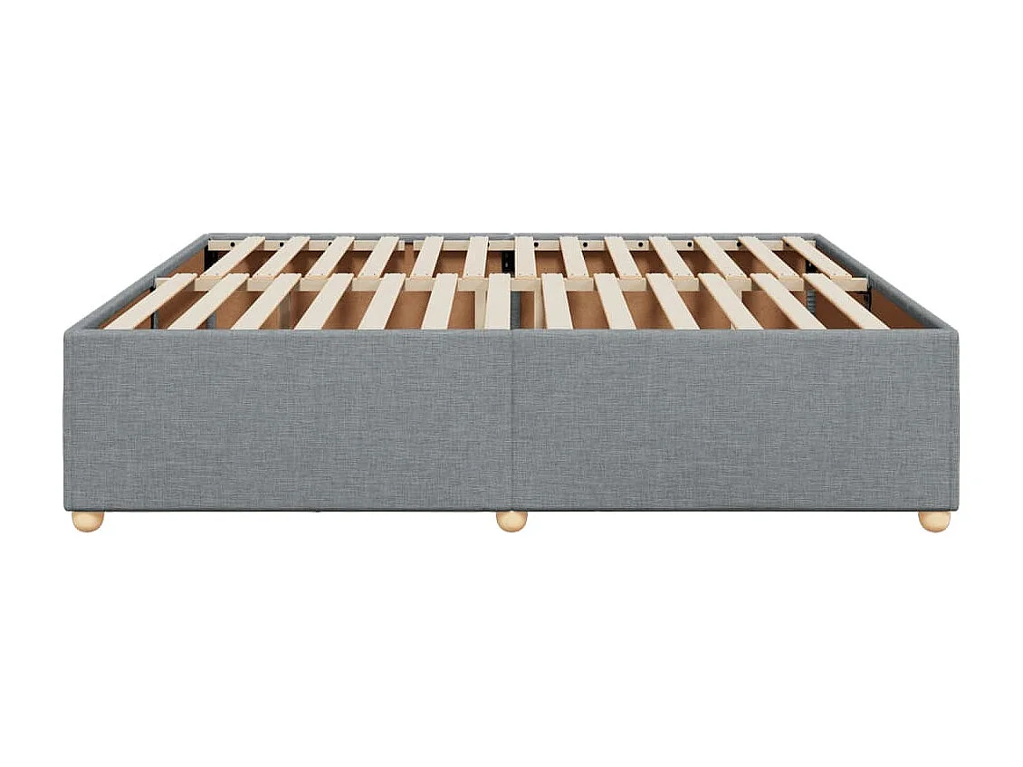 Cama sin colchón tela gris claro 180x200 cm