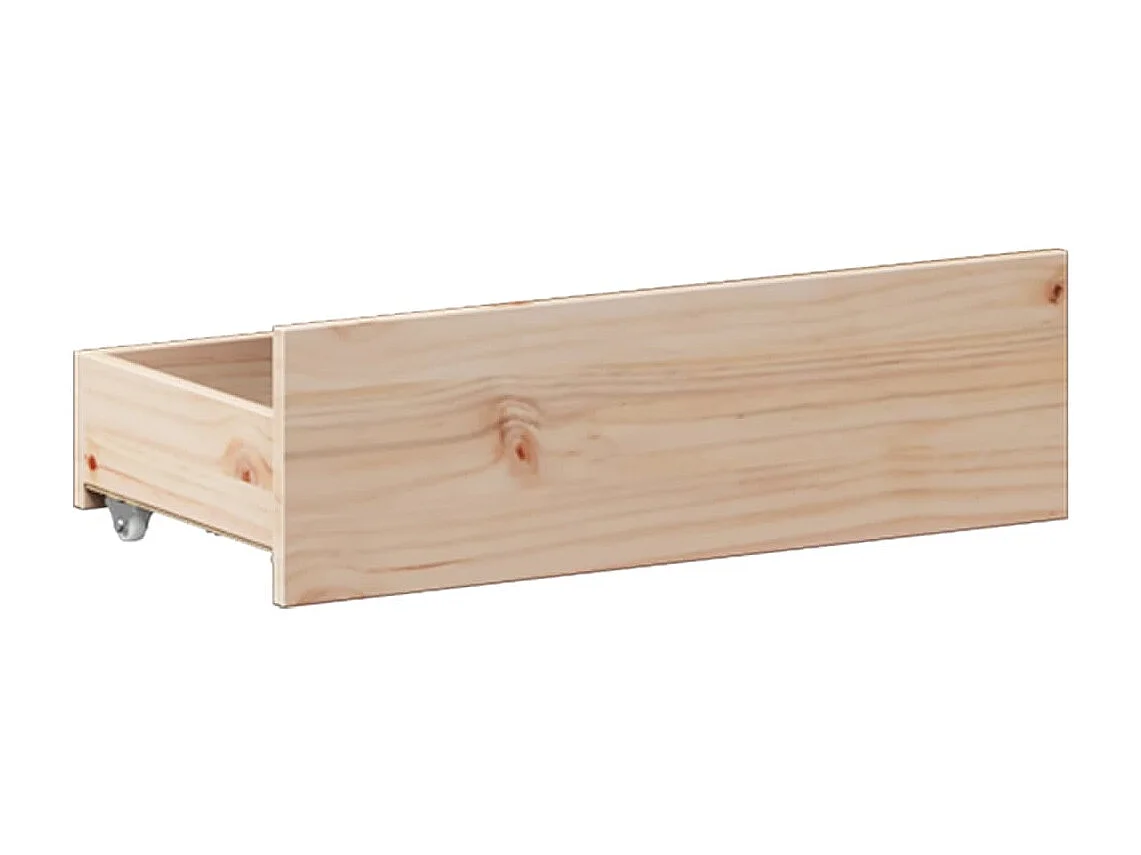 Cama sin colchón con cabecero madera maciza de pino 200x200 cm