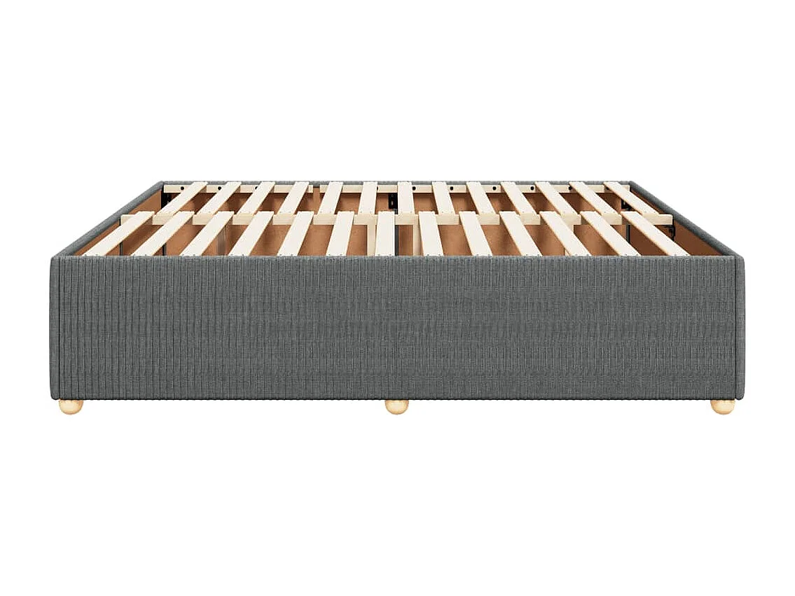 Cadre de lit sans matelas gris foncé 180x200 cm tissu